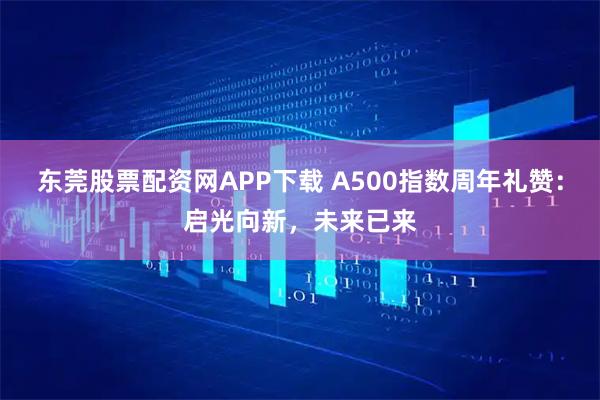 东莞股票配资网APP下载 A500指数周年礼赞：启光向新，未来已来
